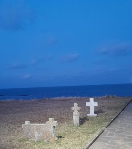 Bulharsko autem, kostel v Carevu - cesta z kostela k pobřeží